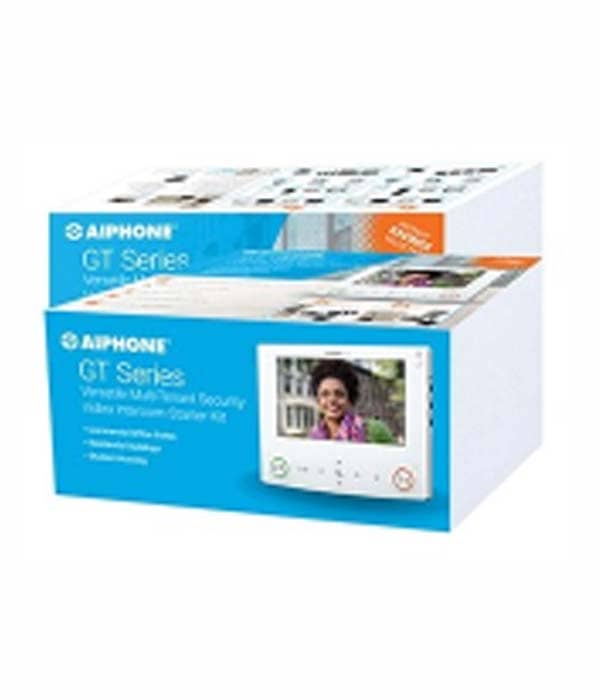 AIPHONE GTS-8C7 8 Unit multi-tenant video set - includes 8 button video entrance station, (8) AJ-GT1C7, bus modules and power supply