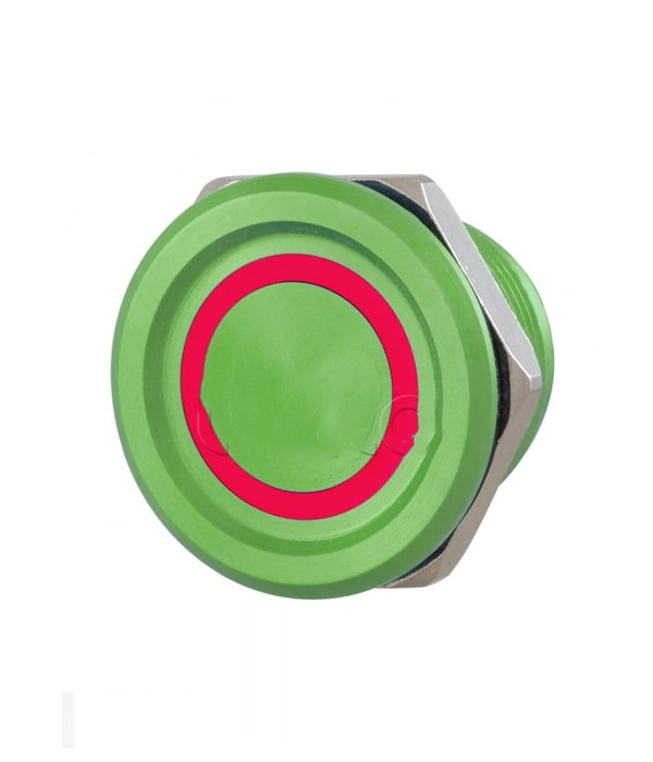 ROSSLARE PX-34M PIEZOELECTRIC SWITCH W/LED RING, PUSH BUTTON-GREEN